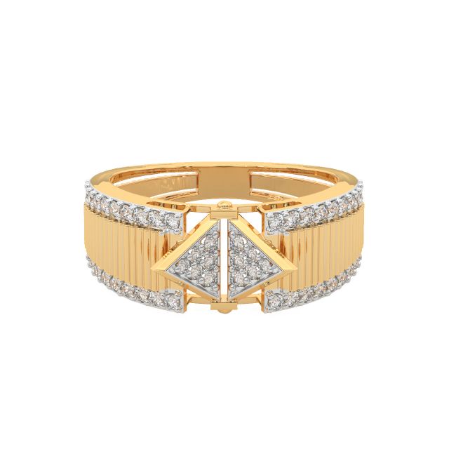 Calico Round Diamond Engagement Ring